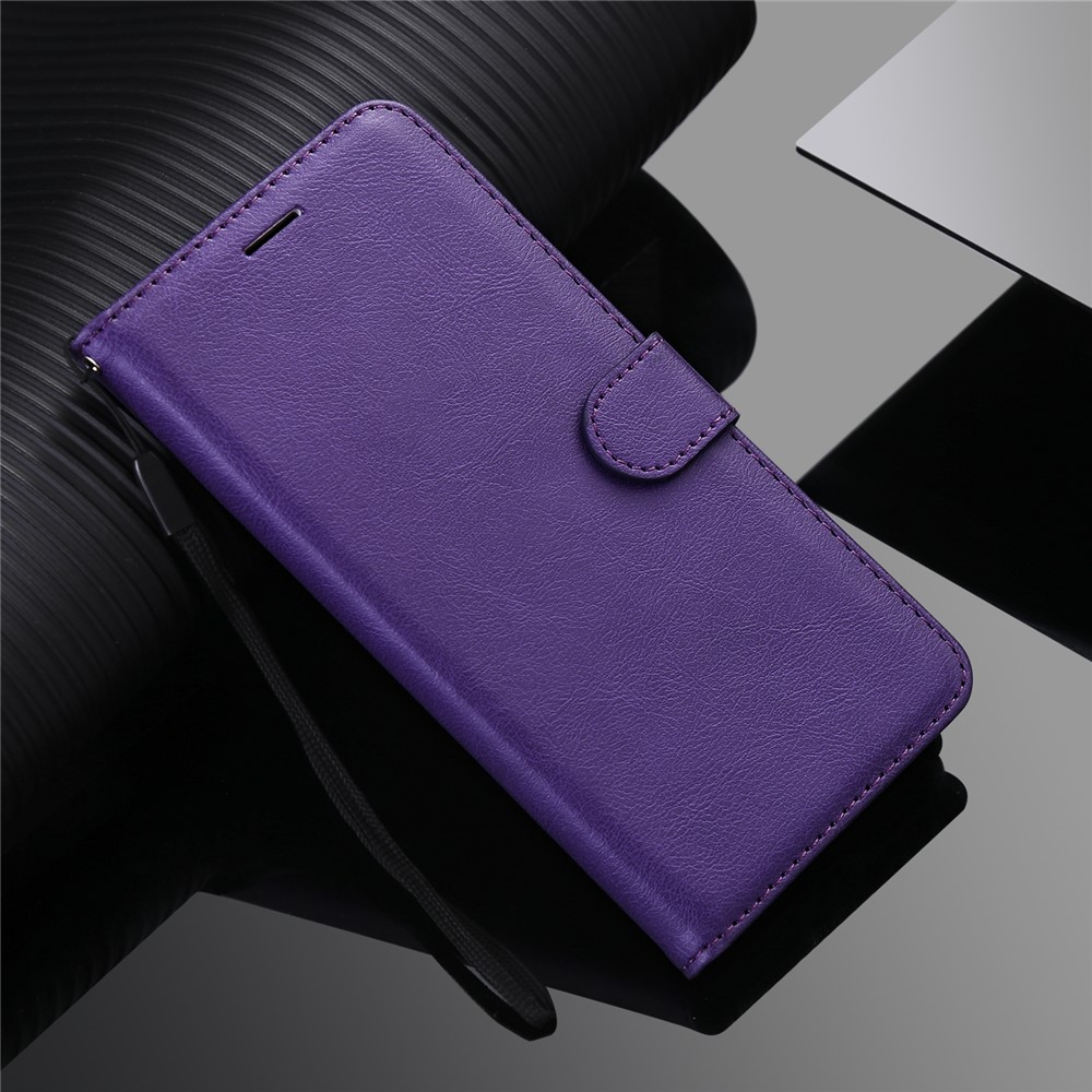 Wallet Stand Leather Phone Casing with Strap Casing for Motorola Moto G50 - Purple-11