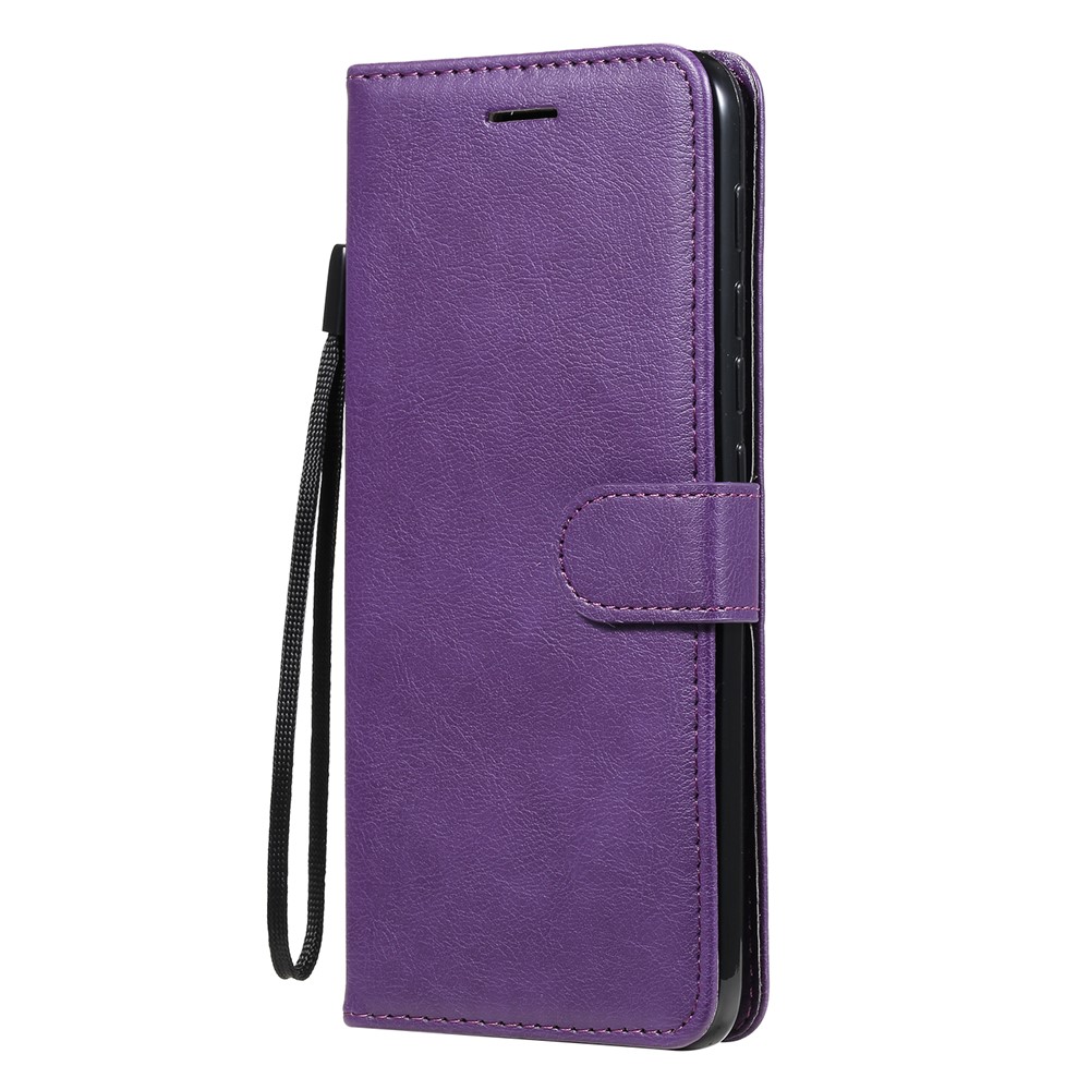Wallet Stand Leather Phone Casing with Strap Casing for Motorola Moto G50 - Purple-2