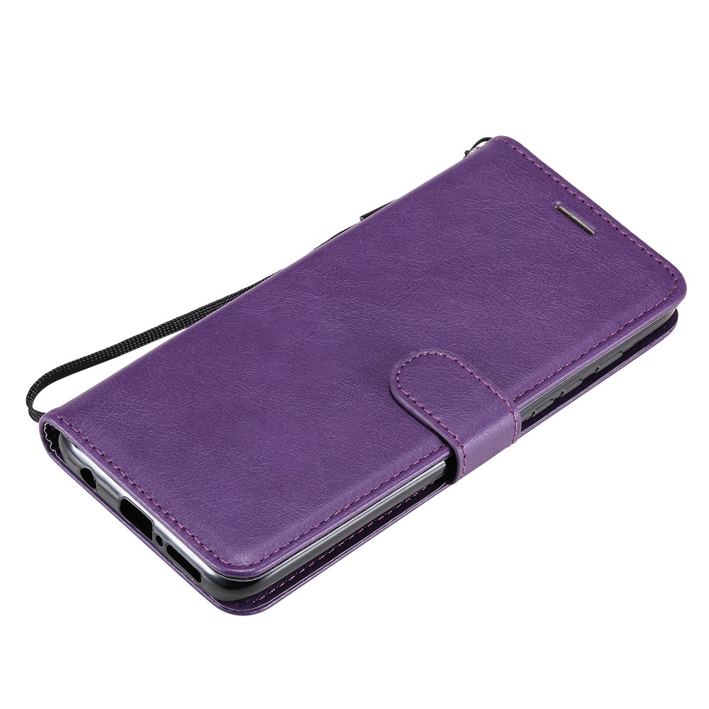 Wallet Stand Leather Phone Casing with Strap Casing for Motorola Moto G50 - Purple-7