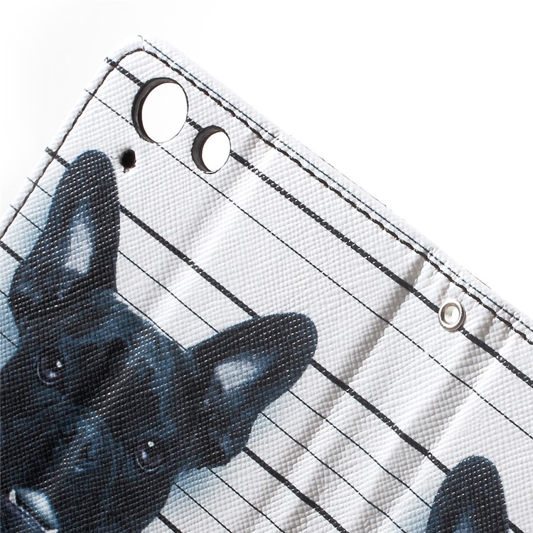 Patterned Leather Wallet Case for Lenovo Vibe K5 / Vibe K5 Plus - Dog and Do Not Touch My Phone-5