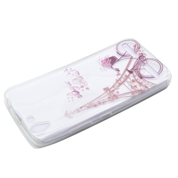 Patterned TPU Gel Cover for Lenovo Vibe K5 / Vibe K5 Plus - Eiffel Tower and Bike-3
