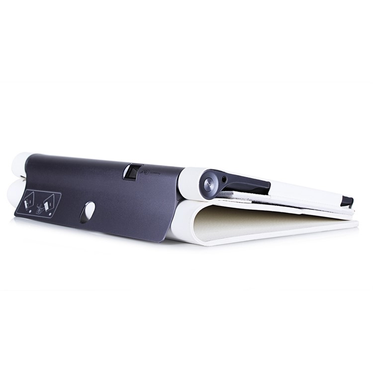 Litchi Texture Leather Stand Detachable Cover with Elastic Strap for Lenovo Yoga Tab 3 Pro 10.1 X90f - White-5