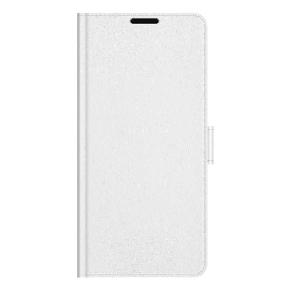 Flip Phone Cover Crazy Horse Texture Shock Resistant Protective Leather Wallet Stand Case for Motorola Moto G60S - White-6