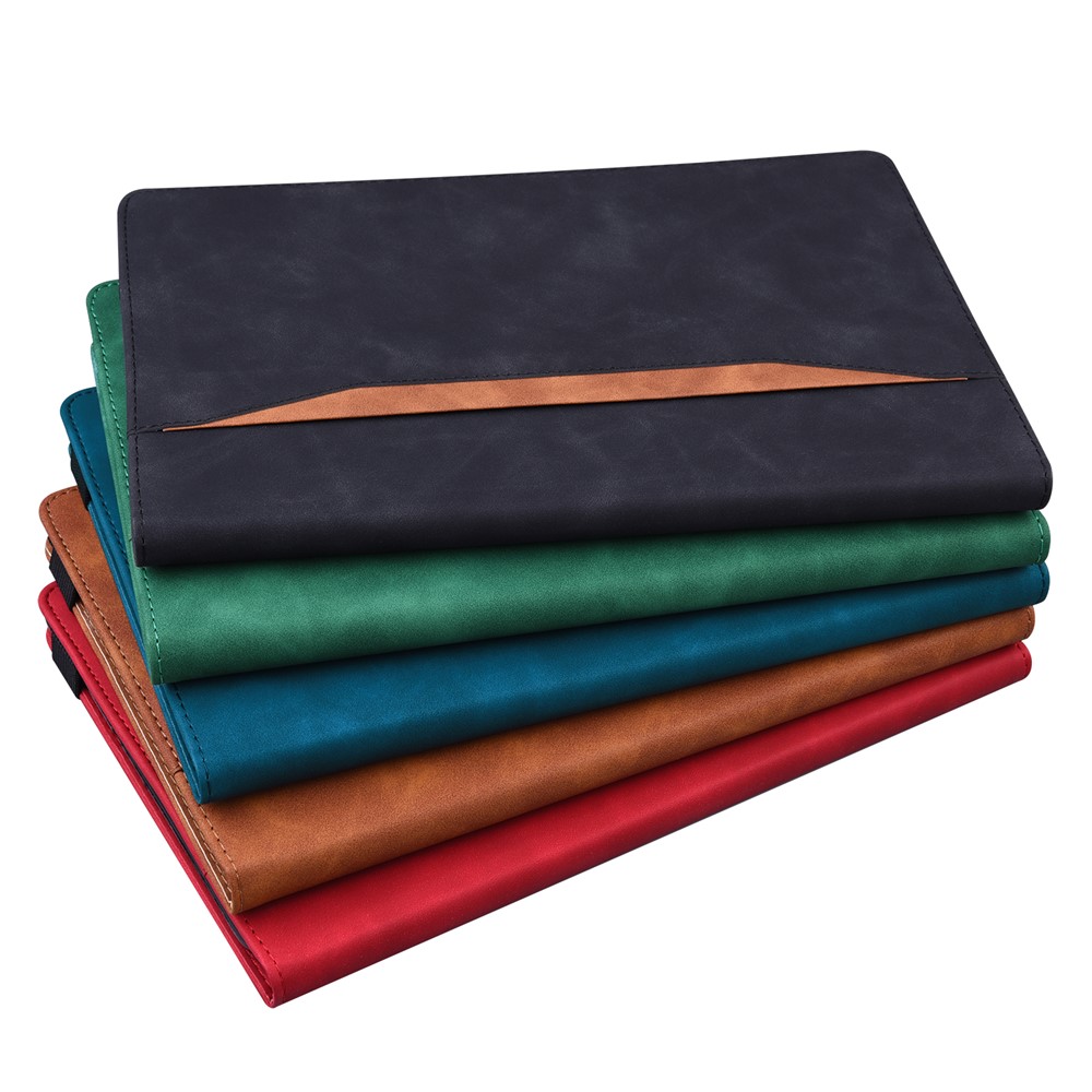 Front Pocket Business Style PU Leather Wallet Stand Tablet Cover Case for iPad mini (2021) - Black-10