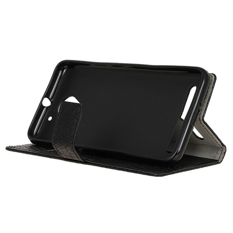 Crocodile Texture Wallet Leather Phone Case for Lenovo Vibe C2 Power - Black-5
