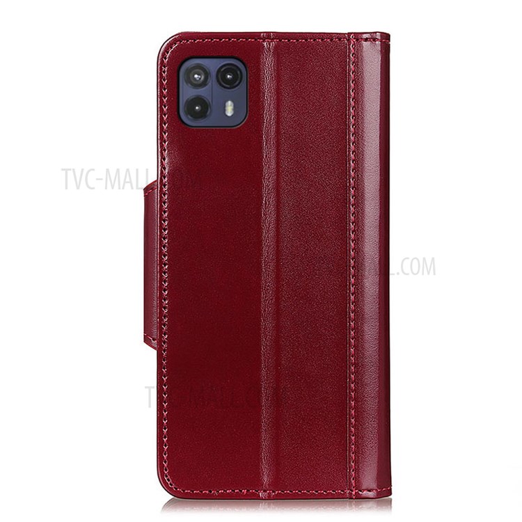 PU Leather Wallet Stand Protection Case Anti-drop Phone Shell for Motorola Moto G50 5G - Red-3