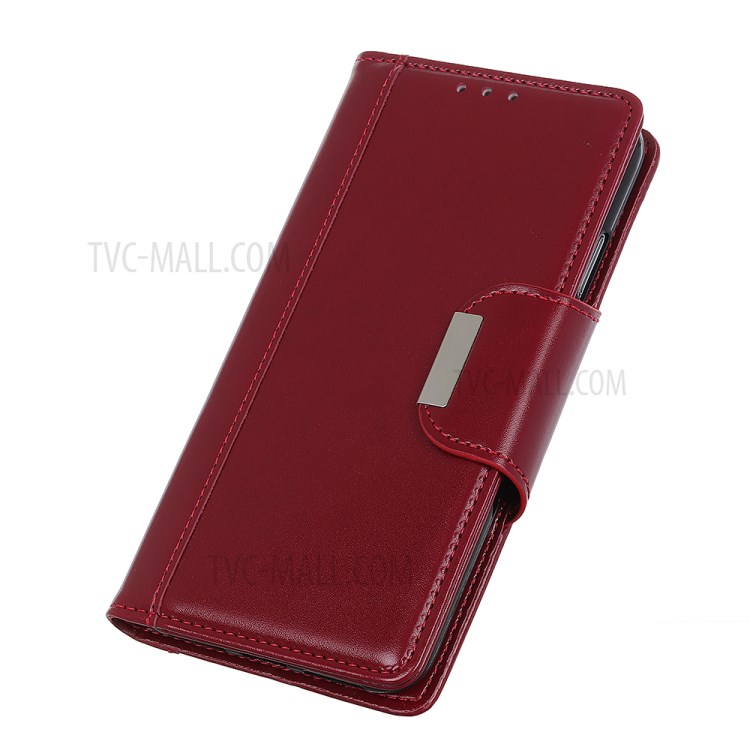 PU Leather Wallet Stand Protection Case Anti-drop Phone Shell for Motorola Moto G50 5G - Red-8