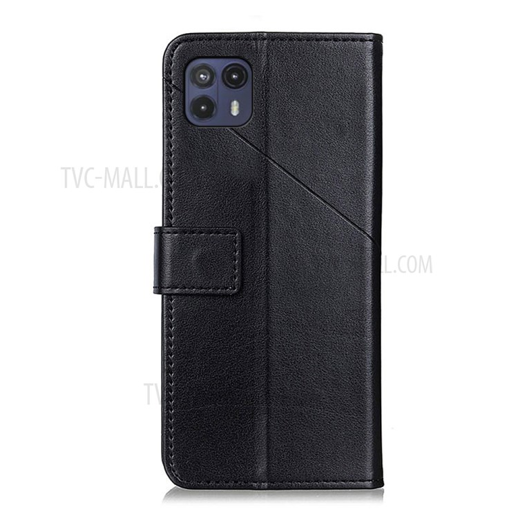 Wallet Stand PU Leather Mobile Phone Shell Anti-fall Protection Case for Motorola Moto G50 5G - Black-3
