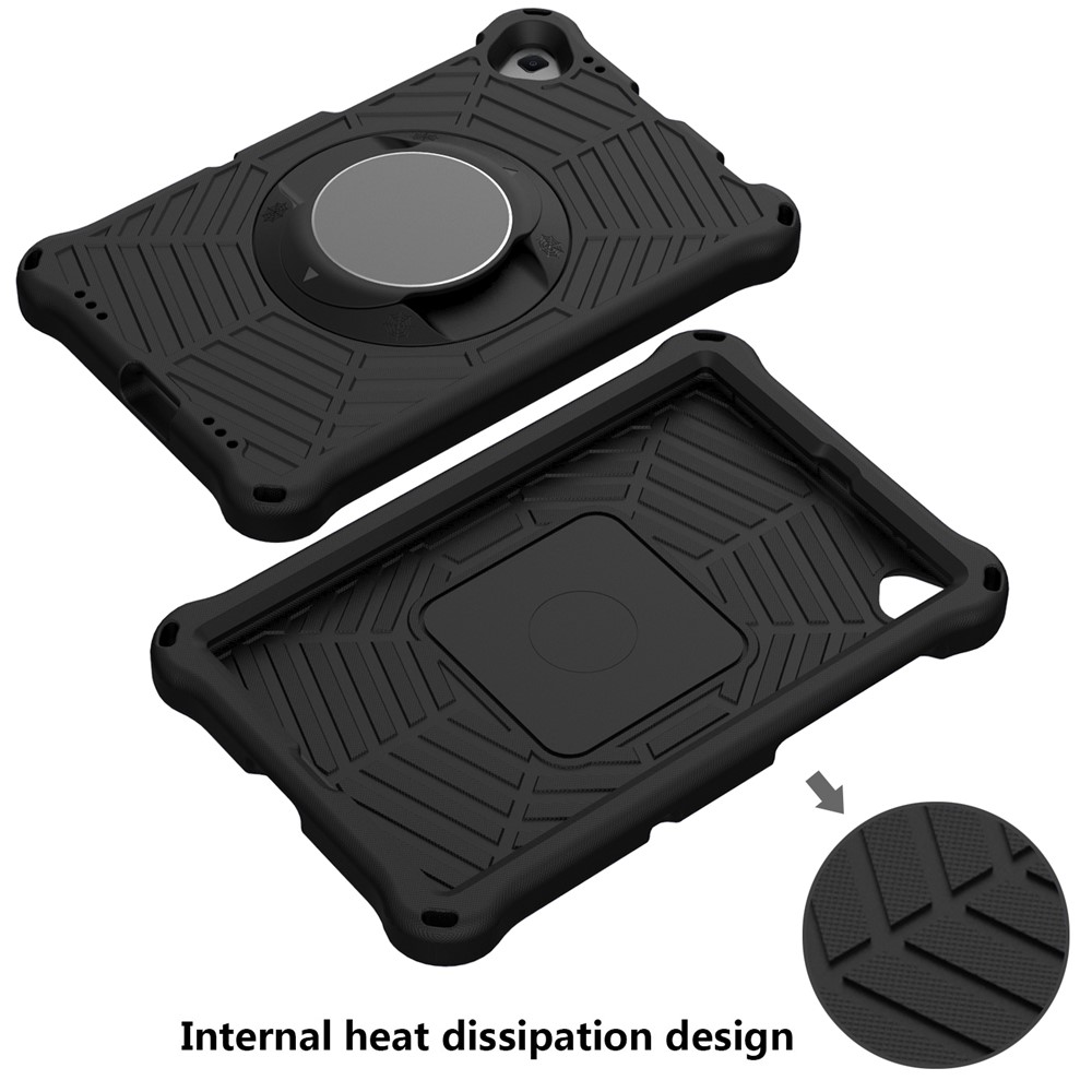 Spider Web Texture Anti-Drop Shockproof Tablet Case Kickstand EVA Cover with Shoulder Strap for Lenovo M10 FHD Plus/2nd Gen TB-X606 10.3-inch - Black-4