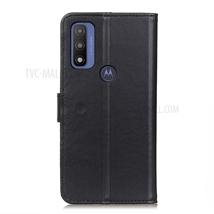 PU Leather Full Protection Wallet Stand Phone Case Shell for Motorola G Pure - Black-3