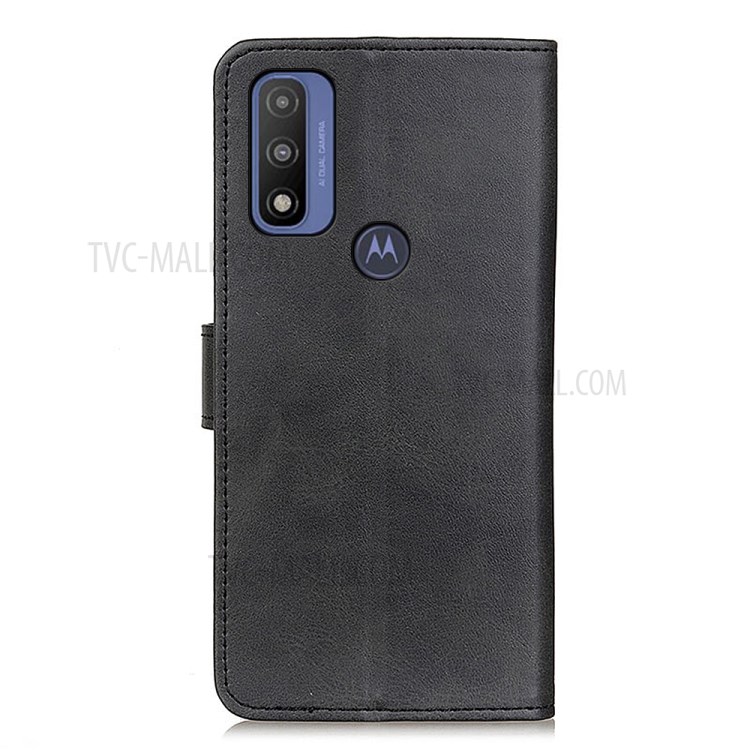 Full Protection PU Leather Wallet Stand Phone Protective Case Cover for Motorola G Pure - Black-3