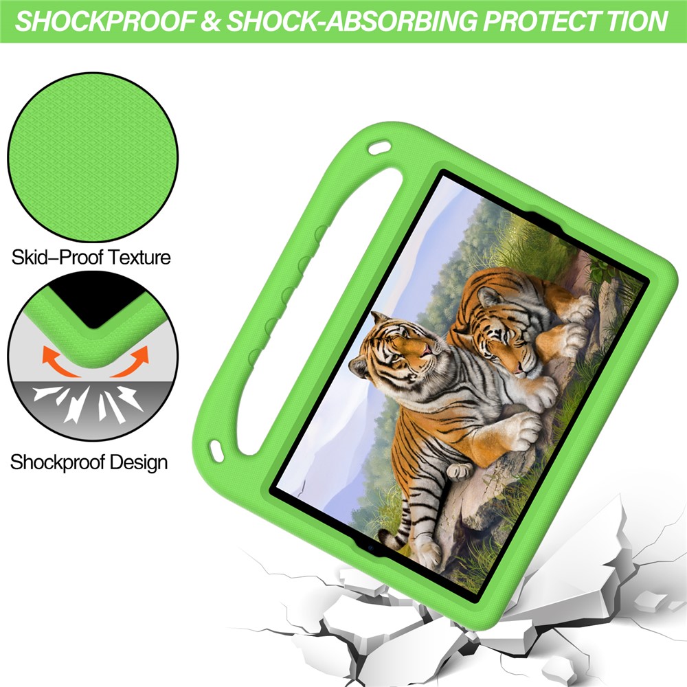 Hand-Hold Grip EVA Tablet Case with Foldable Dual Angle Kickstand for Lenovo Tab M10 HD Gen 2/Tab M10 Plus TB-X606 - Green-2