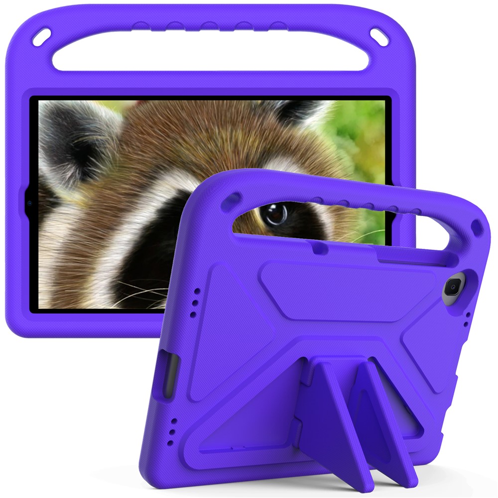 Hand-Hold Grip EVA Tablet Case with Foldable Dual Angle Kickstand for Lenovo Tab M10 HD Gen 2/Tab M10 Plus TB-X606 - Purple-1