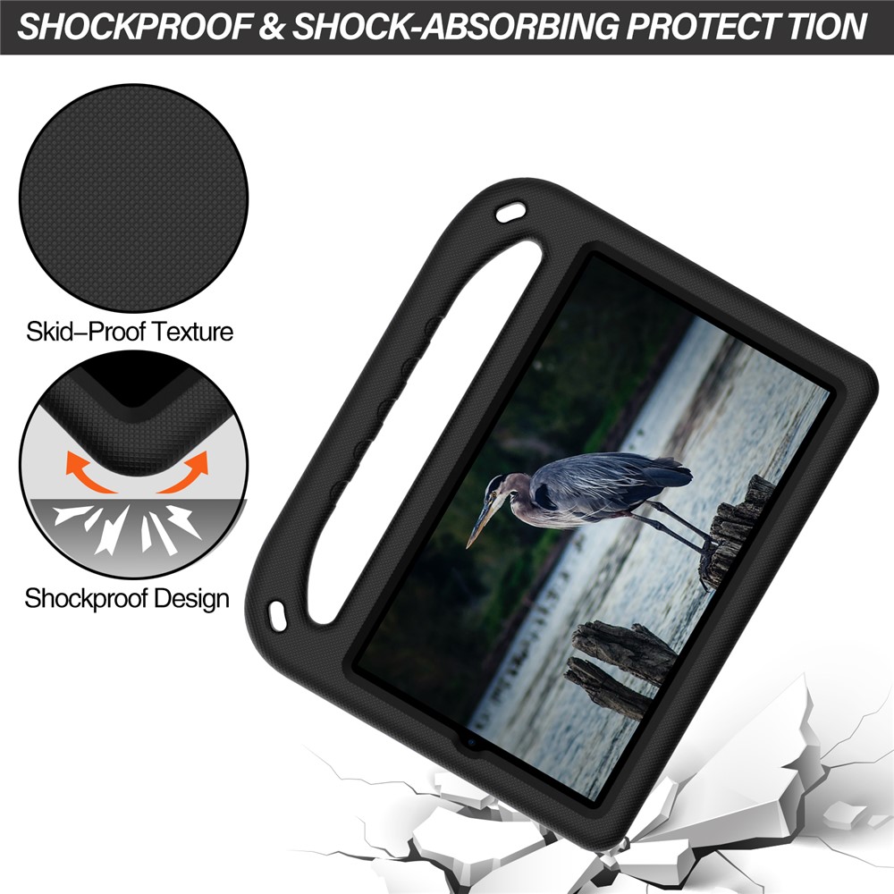 Handle Kickstand Light-Weight EVA Shockproof Protective Case Cover for Lenovo Tab M8 (1st Gen) TB-8505 / Tab M8 (2nd Gen) TB-8705 / Tab M8 (3rd Gen) TB-8506 - Black-2