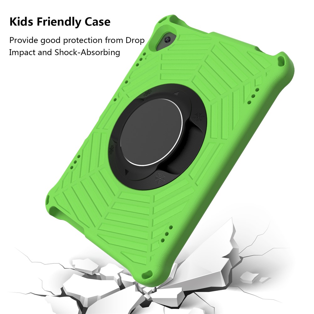 Spider Web Texture Scratch-resistant EVA Smart Tablet Case Cover with Kickstand and Shoulder Strap for Lenovo Tab M10 TB-X505F/TB-X605F 10.1-inch - Green-2