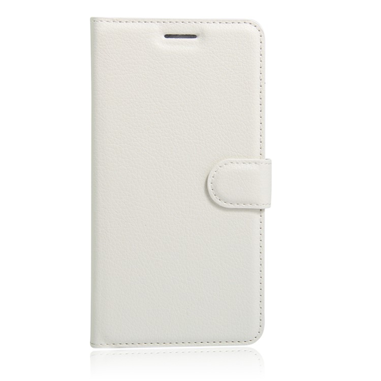 Litchi Skin Leather Wallet Cover for Motorola Moto Z Play - White-2