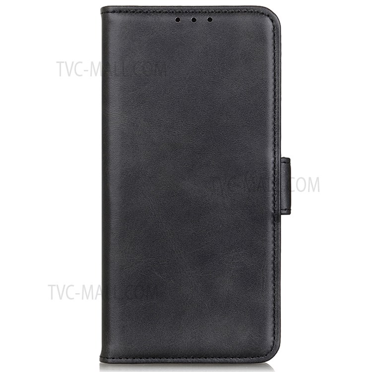 Side Magnetic Clasp PU Leather Stand Wallet Phone Case Protector for Motorola G Pure - Black-2