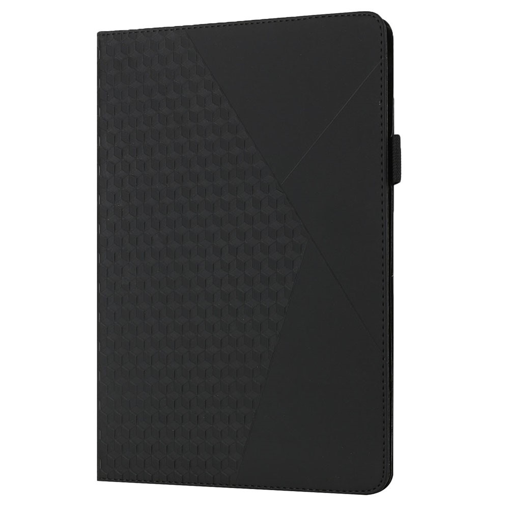 All-Inclusive Rhombus Imprinting Anti-Wear Skin-Touch PU Leather Tablet Protective Cover Case with Card Slots for Lenovo M10 FHD REL TB-X505F/X605F - Black-3