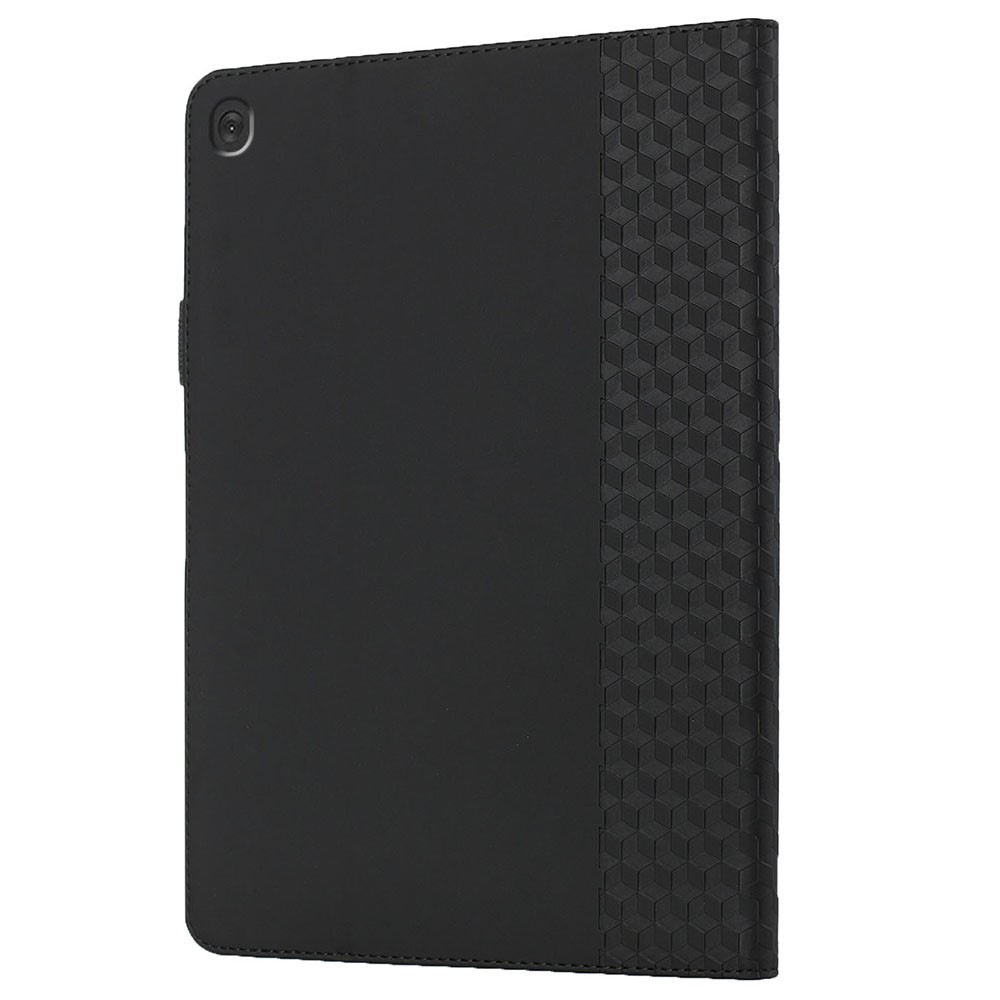 All-Inclusive Rhombus Imprinting Anti-Wear Skin-Touch PU Leather Tablet Protective Cover Case with Card Slots for Lenovo M10 FHD REL TB-X505F/X605F - Black-4