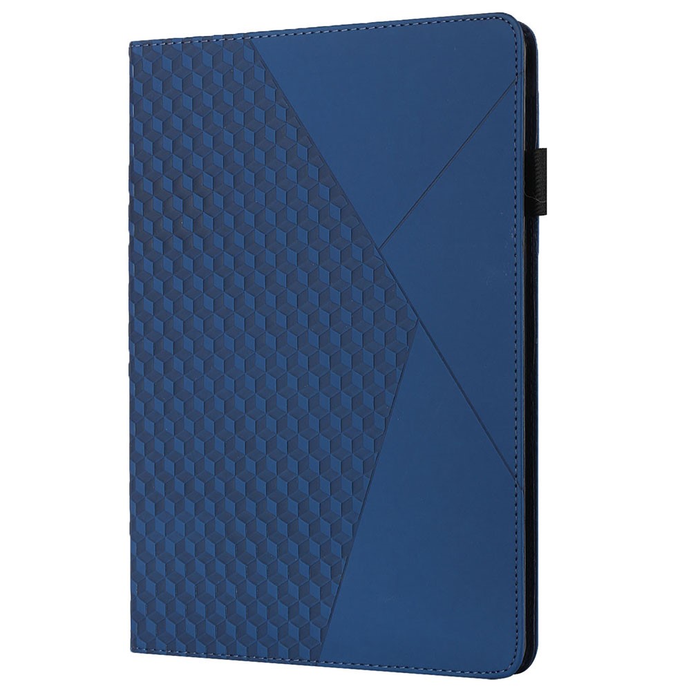 All-Inclusive Rhombus Imprinting Anti-Wear Skin-Touch PU Leather Tablet Protective Cover Case with Card Slots for Lenovo M10 FHD REL TB-X505F/X605F - Sapphire-3