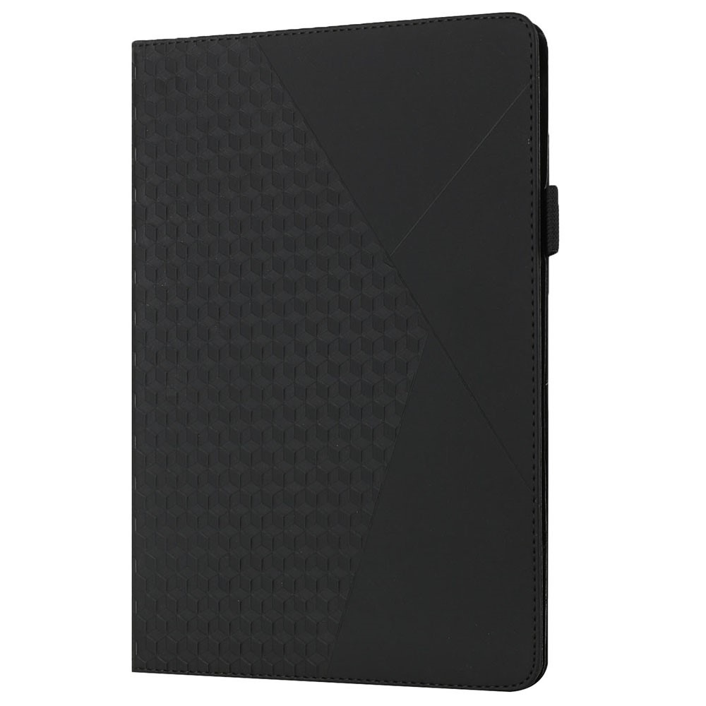 Multi-Color Rhombus Imprinting Skin-Touch PU Leather Tablet Protective Cover Case with Card Slots for Lenovo Tab M8 (FHD)/Tab M8 (2nd Gen) TB-8705F/8705X/8505X - Black-3
