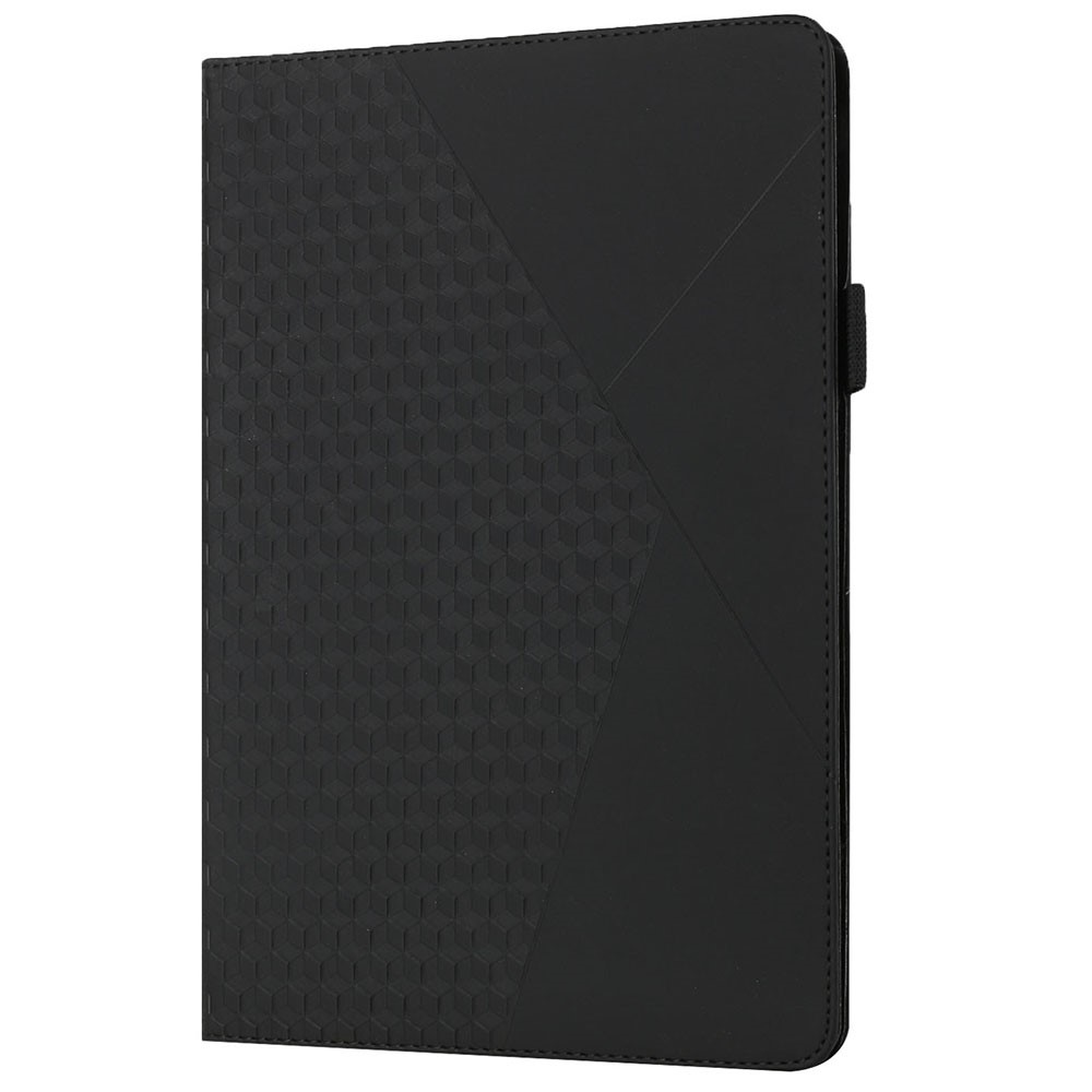 Rhombus Imprinting Scratch-Resistant Skin-Touch Leather + PU Tablet Protective Case Cover with Card Slots for Lenovo Tab P11 J606F- Black-3