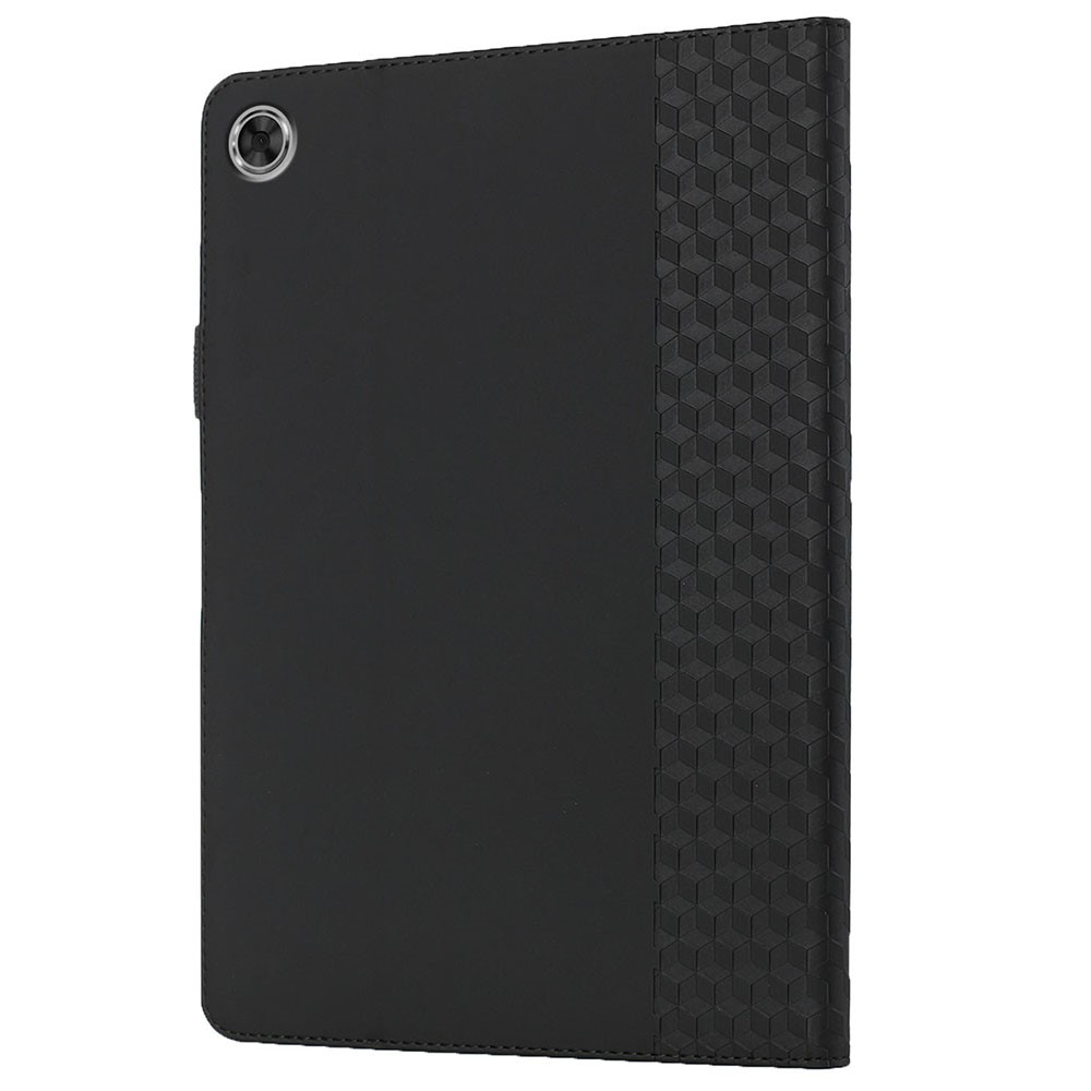 Rhombus a Prova di Goccia Imprinting Cuoio Cutaneo + Coperchio Protettivo Per Tablet PU Con Slot di Carte Per Lenovo Tab M10 Plus TB-X606F - Nero