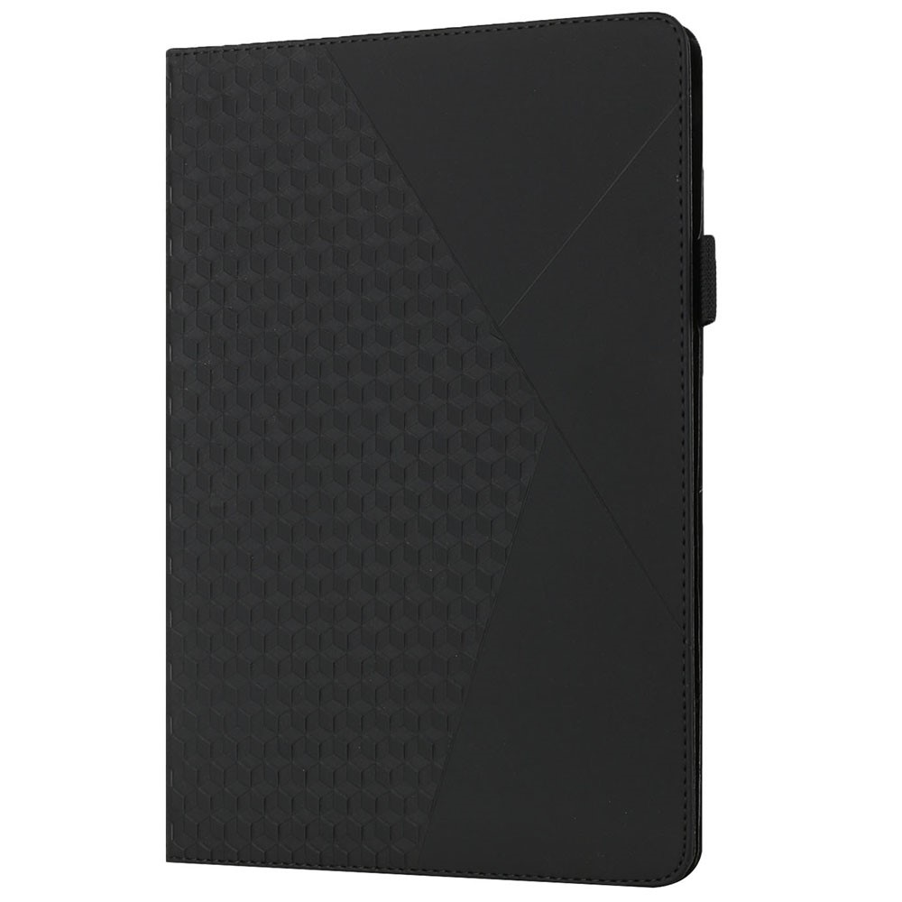 Rhombus Pattern Imprinting Skin-touch Feeling Leather Outer + PU Inner Card Slots Design Tablet Protective Case Cover for Lenovo Tab M10 HD Gen 2 TB-X306F/X306X - Black-3