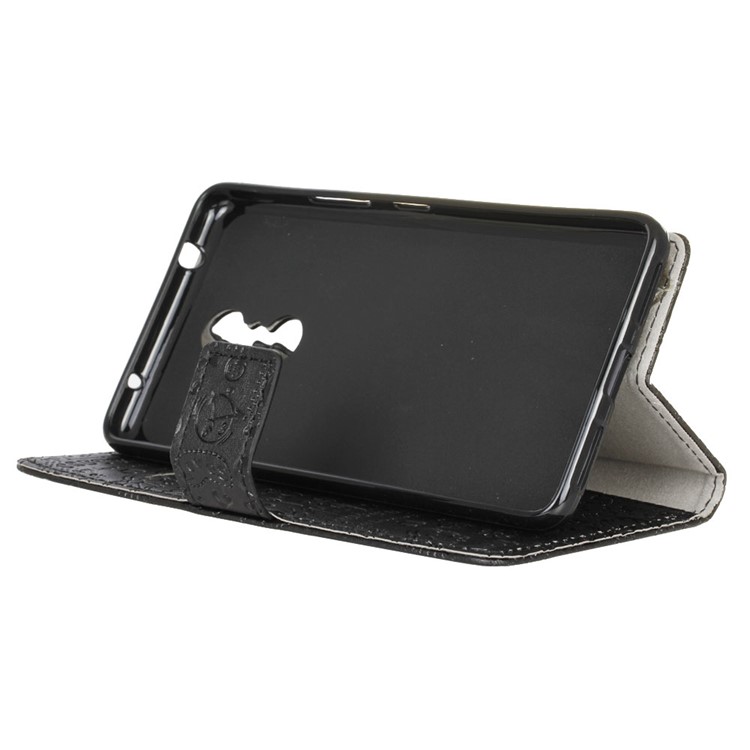 Cartoon Graffiti Leather Wallet Stand Case for Lenovo K6 Note - Black-4
