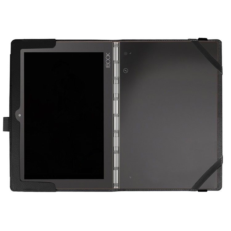 Litchi Texture Stand Leather Case for Lenovo Yoga Book 2 - Black-3