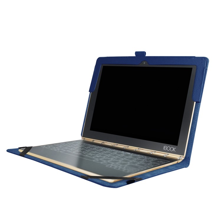 Litchi Texture Protective Leather Case for Lenovo Yoga Book 2 - Dark Blue-2