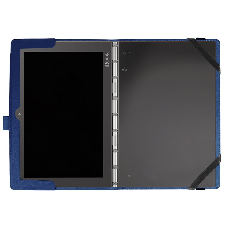Litchi Texture Protective Leather Case for Lenovo Yoga Book 2 - Dark Blue-3