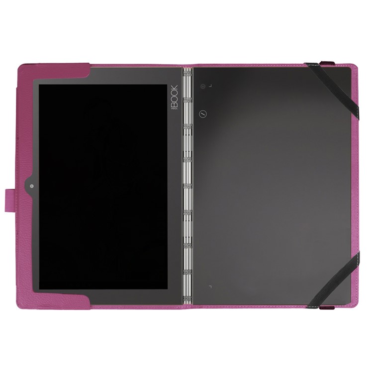 Litchi Texture Protective Leather Cover for Lenovo Yoga Book 2 - Purple-3