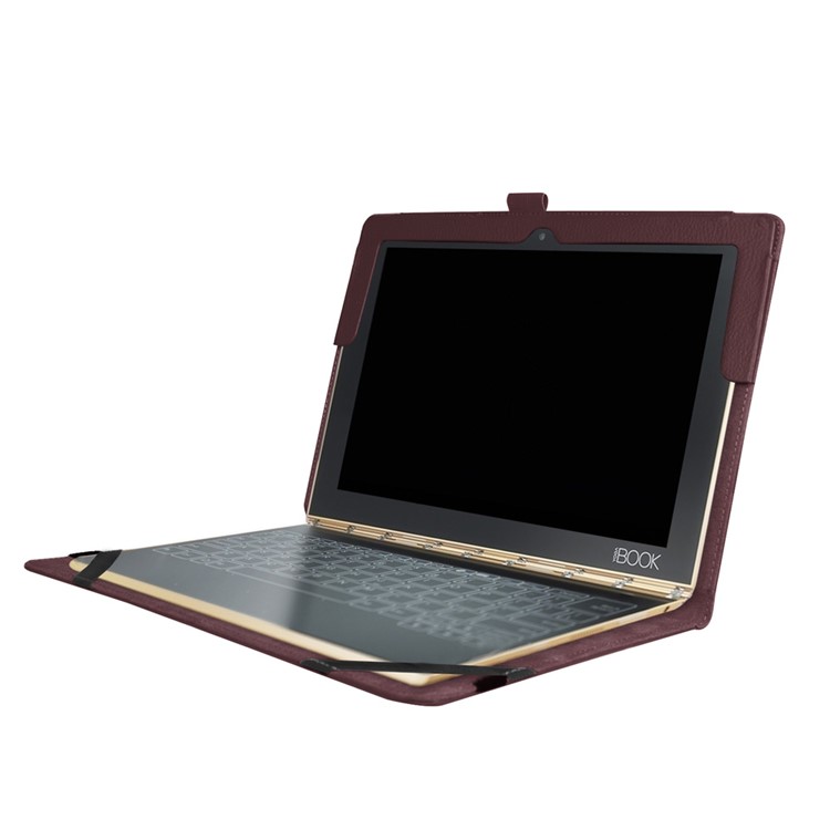 Litchi Texture Stand Flip Leather Case for Lenovo Yoga Book 2 - Brown-2