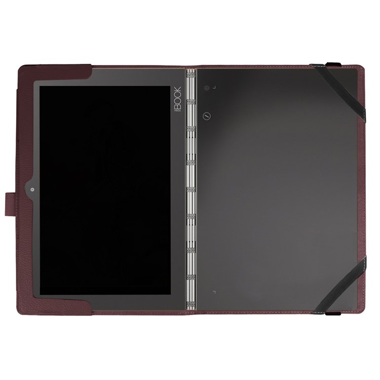 Litchi Texture Stand Flip Leather Case for Lenovo Yoga Book 2 - Brown-3
