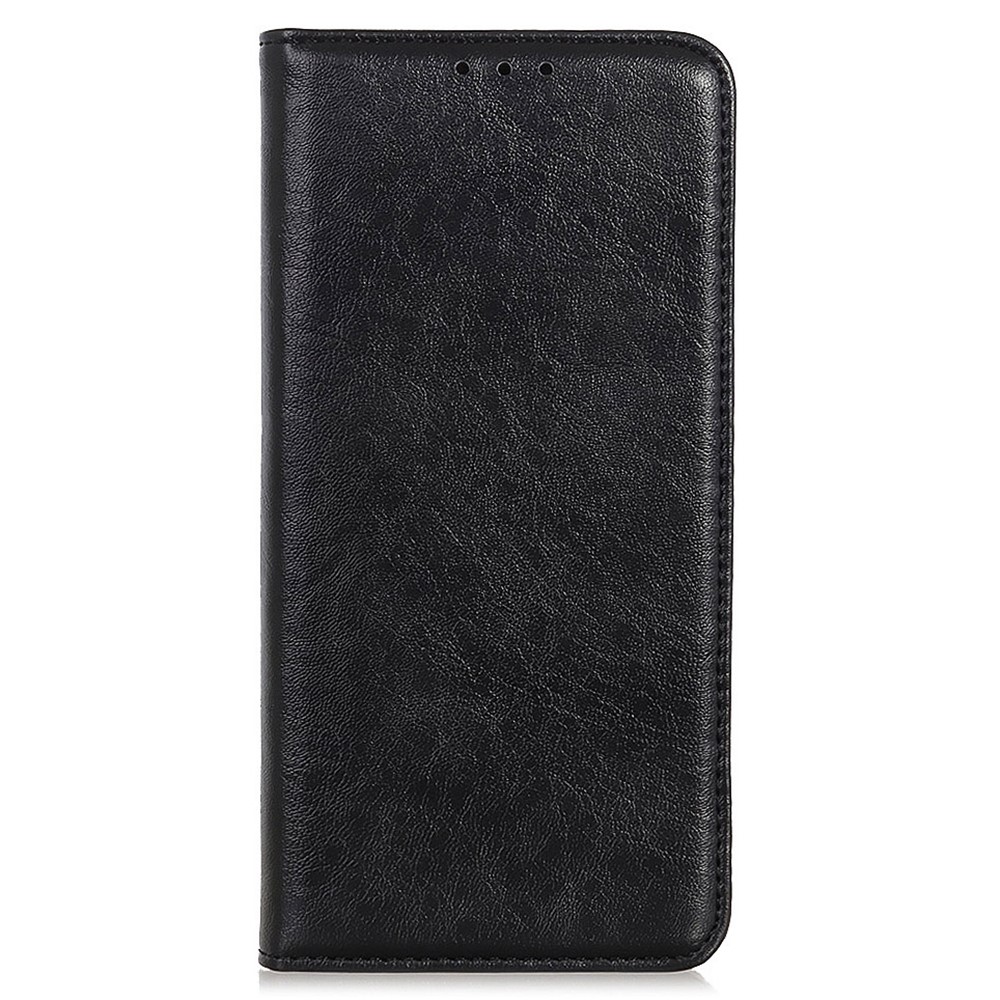 Auto-absorbed Magnetic Closure Crazy Horse Texture Leather Phone Stand Cover Case for Motorola G Pure - Black-2