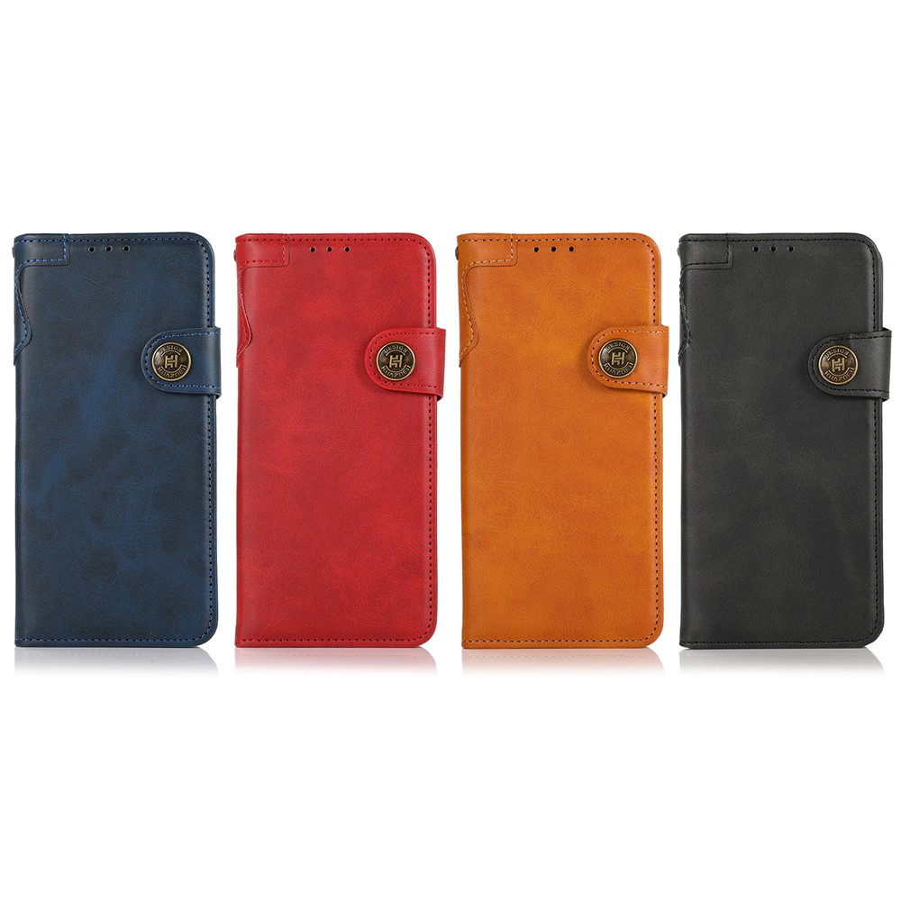 KHAZNEH Scratch-resistant PU Leather Wallet Stand Design Phone Case Cover with Wrist Strap for Motorola G Pure - Black-9