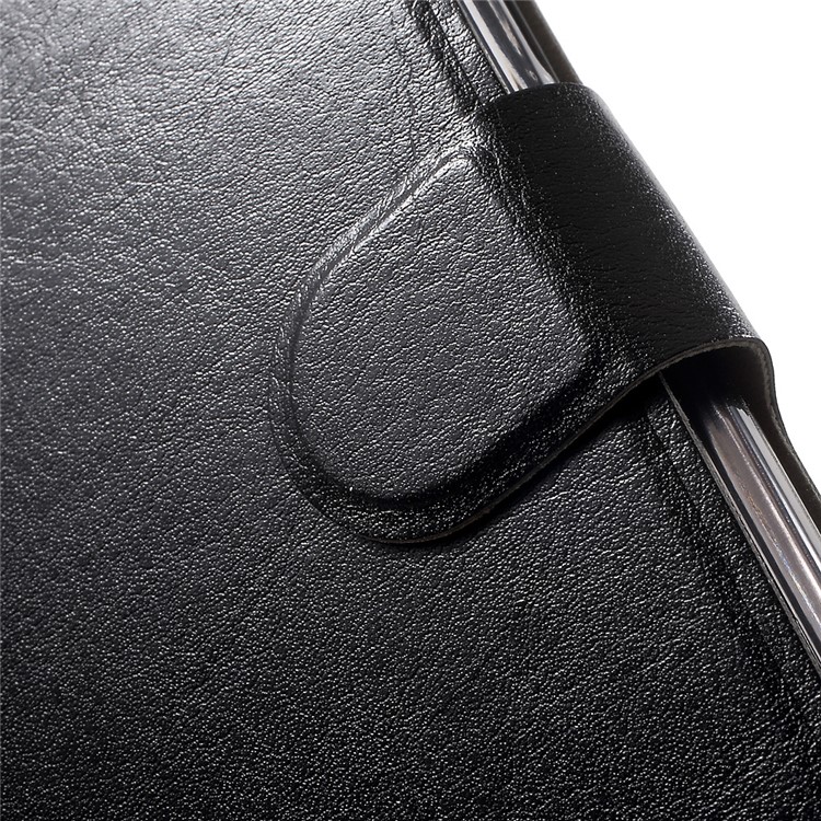 Crazy Horse Card Holder Leather Case for Lenovo K6 Note Built-in Steel Sheet - Black-7