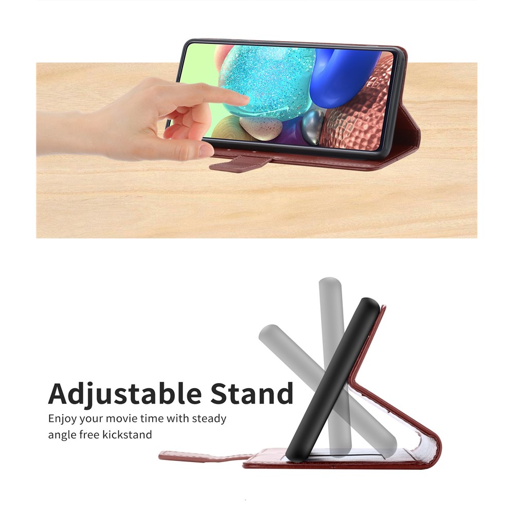 Imprinting Y-shaped Line Stand Wallet Leather Case Shell with Portable Hand Strap for Motorola Moto E7 Power - Wine Red-3