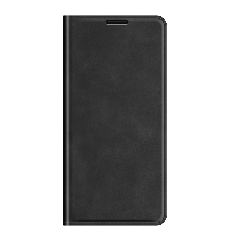 Wallet Stand Design Silky-Touch Super Magnet Closure Folio Flip Leather Cover Protective Case for Motorola Moto G50 5G - Black-2