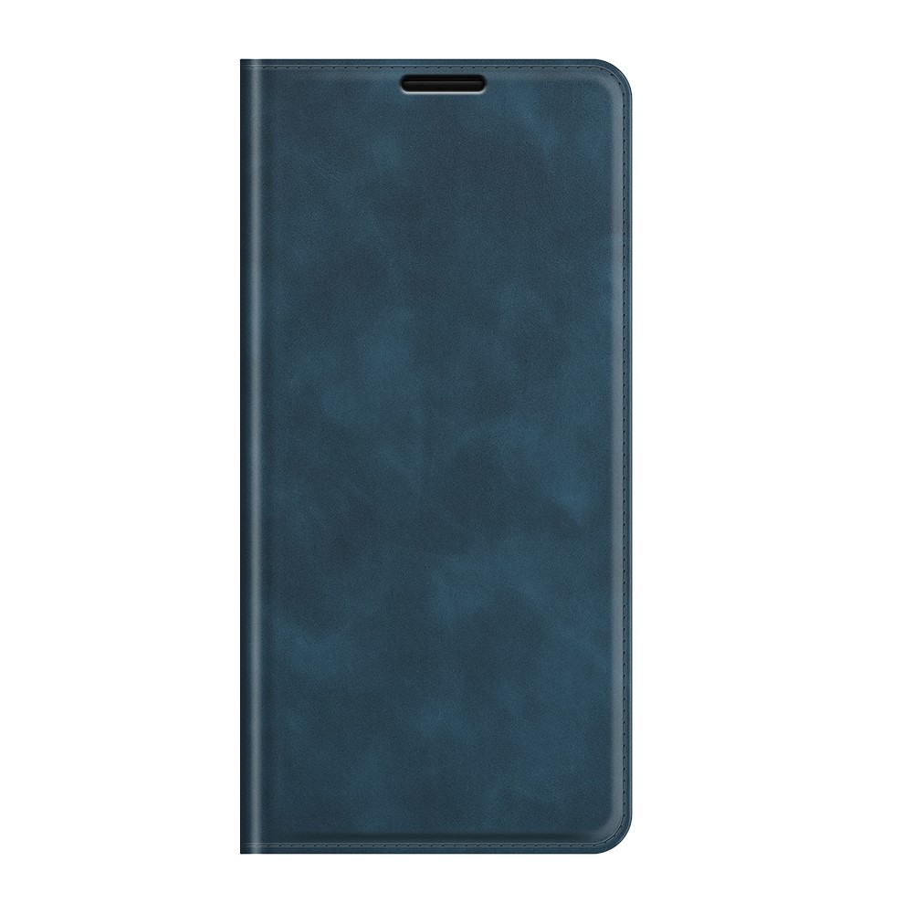 Wallet Stand Design Silky-Touch Super Magnet Closure Folio Flip Leather Cover Protective Case for Motorola Moto G50 5G - Blue-2