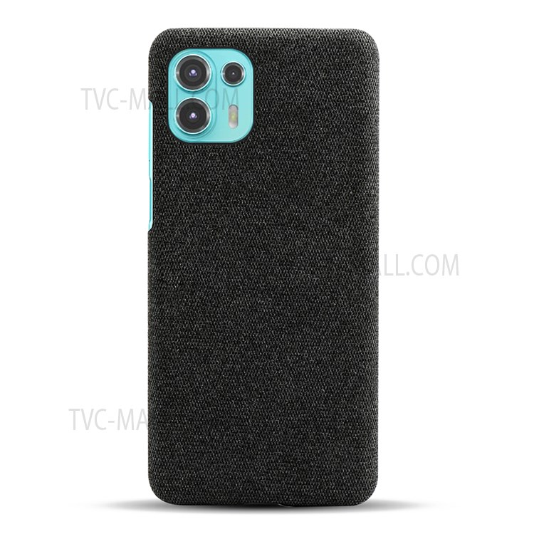 KSQ Fast Heat-Dissipate Incomplete Coverage Cloth + PC Back Case Anti-scratch Phone Cover for Motorola Edge 20 Lite - Black-5