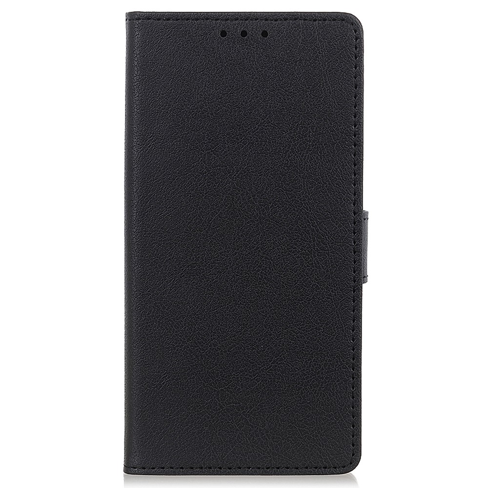 KHAZNEH PU Leather Wallet Stand Magnetic Closure Shockproof Flip Cover for Motorola Moto E20 / E30 / E40 - Black-2