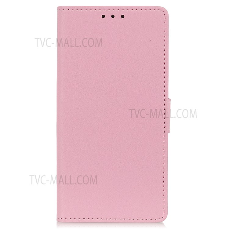 KHAZNEH PU Leather Wallet Stand Magnetic Closure Shockproof Flip Cover for Motorola Moto E20 / E30 / E40 - Pink-2
