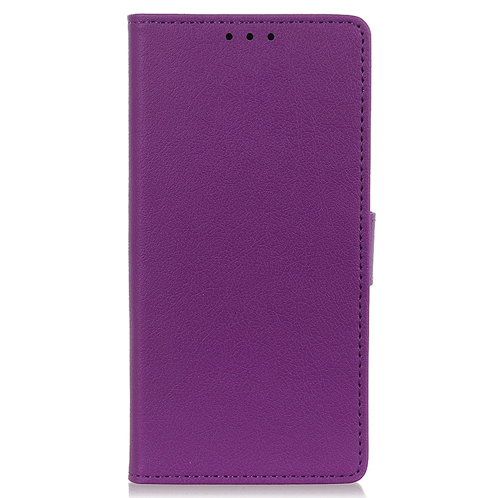 KHAZNEH PU Leather Wallet Stand Magnetic Closure Shockproof Flip Cover for Motorola Moto E20 / E30 / E40 - Purple-2