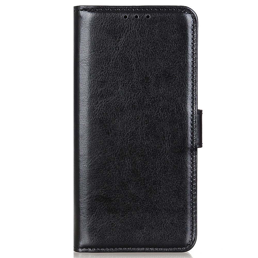Stand Feature Crazy Horse Texture PU Leather TPU Inner Shell Flip Folio Wallet Phone Cover for Motorola Moto E20 / E30 / E40 - Black-2