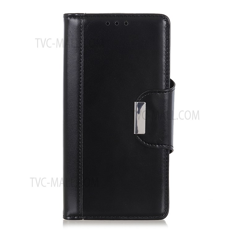 Horizontal Stand Design PU Leather Cover + TPU Inner Cover Phone Wallet Shell for Motorola Moto E20/E30/E40 - Black-2