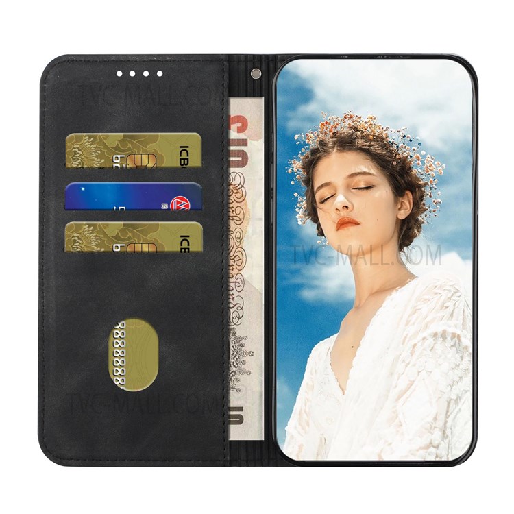Full Protective Business Style Skin-touch Feel Phone Cover Case with Stand for Motorola Moto E20 - Black-5