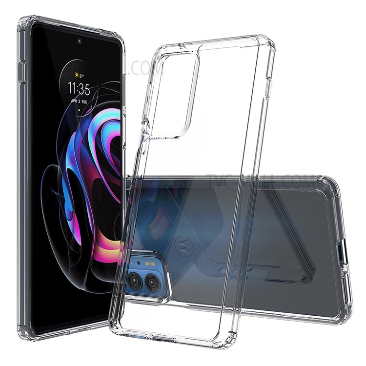 Anti-scratch Ultra Clear Acrylic + TPU Hybrid Case Protective Phone Cover for Motorola Edge 20 Pro-1
