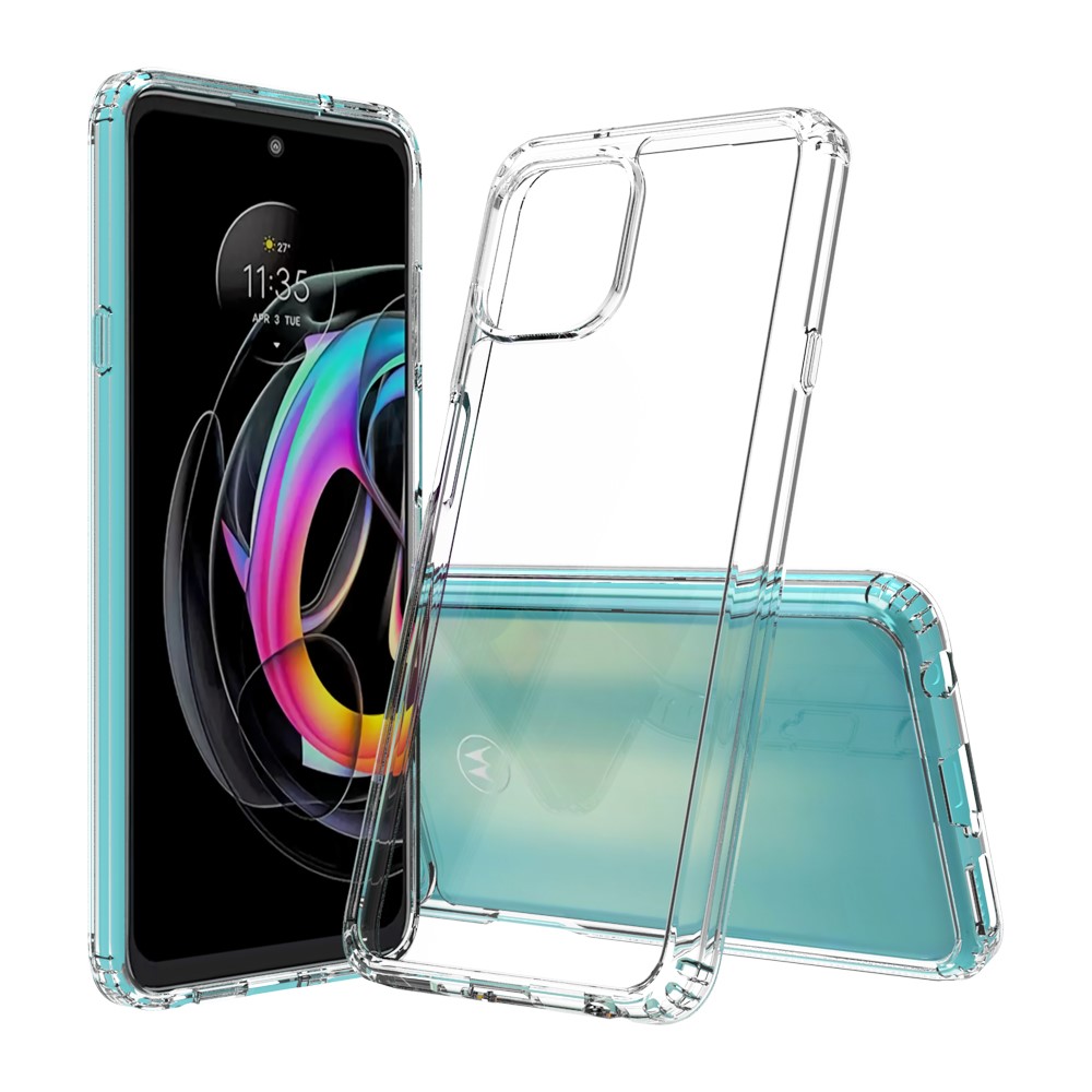 Anti-scratch Drop-protection Acrylic + TPU Transparent Phone Back Case Cover for Motorola Edge 20 Lite-1